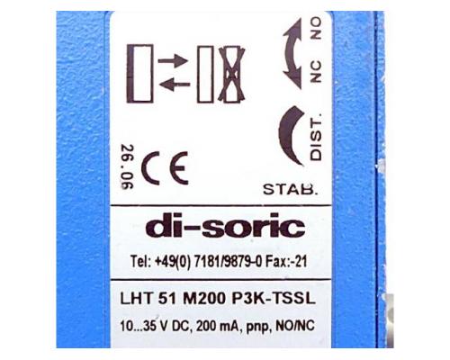 di-soric LHT 51 M200 P3K-TSSL Laser Lichttaster LHT 51 M200 P3K-TSSL LHT 51 M200 - Bild 2