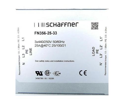 Schaffner FN356-25-33 Netzfiltermodul FN356-25-33 - Bild 2