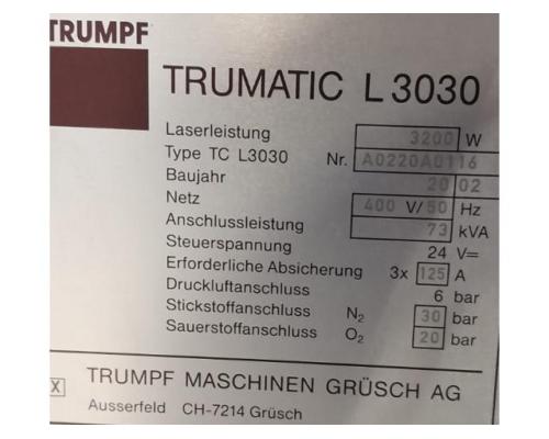 Laserschneidmaschine von TRUMPF – TRUMATIC L3030 - Bild 3