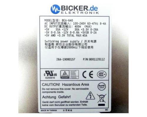 Bicker BEA-640 Industrie PC-Netzteil BEA-640 - Bild 2
