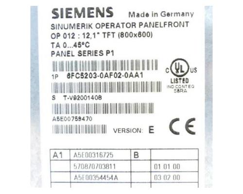 Siemens 6FC5203-0AF02-0AA1 SINUMERIK Bedienfeld 6FC5203-0AF02-0AA1 - Bild 2