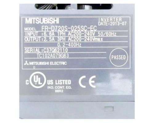 MITSUBISHI FR-D720S-025SC-EC Frequenzumrichter FR-D720S-025SC-EC - Bild 2