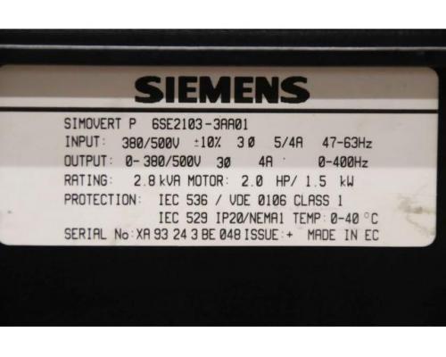 Frequenzumrichter 1,5 kW von SIEMENS – SIMOVERT-P 6SE2103-3AA01 - Bild 10