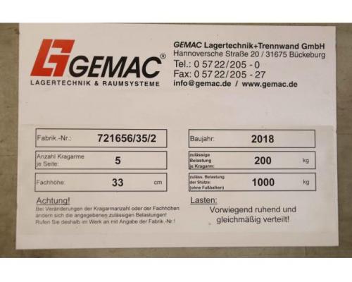 Kragarmregal doppelseitig von Gemac – Grundfeld 1315/1210/H2000 mm - Bild 11