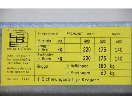 Kragarmregal doppelseitig von LBE – Grundfeld 1300/1180/H1985 mm - Bild 7