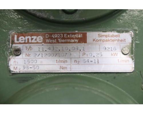 regelbarer Getriebemotor 0,25 kW  54 – 11 U/min von Lenze – 11.432.10.08.1  B7KB4-044H - Bild 7