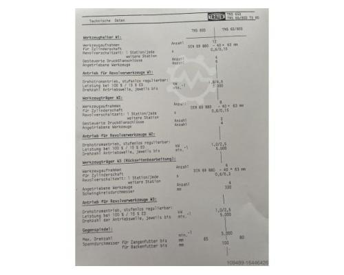 TRAUB TNS 65 D / 5 - Achs CNC Drehmaschine - Bild 7