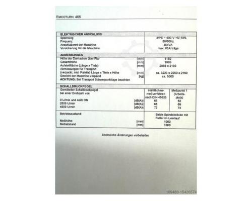 EMCO - EMCOTURN 465 / Siemens 840 C - Bild 12