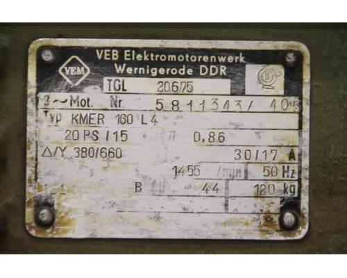 Elektromotor 15 kW 1455 U/min von VEM – KMER 160 L4 - Bild 5