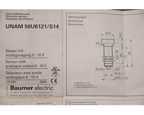 Ultraschallsensor von Baumer – UNAM 50U6121/S14 - Bild 7