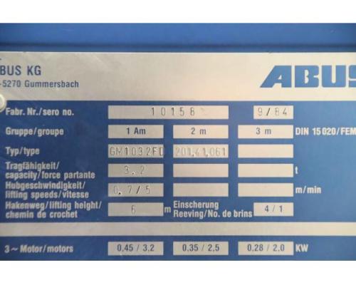 Kranfahrwerk mit Elektroseilzug 3,2 To von Abus – GM1032FD - Bild 5