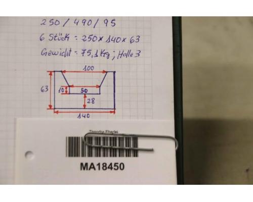 Anreissprisma 6 Stück von Stahl – 250/140/H63 mm - Bild 6