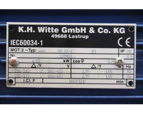 Getriebemotor 0,55 kW 14,3 U/min von RTZ/Varvel Witte – FRT 85/B3 1/100  WW 80-4 - Bild 6