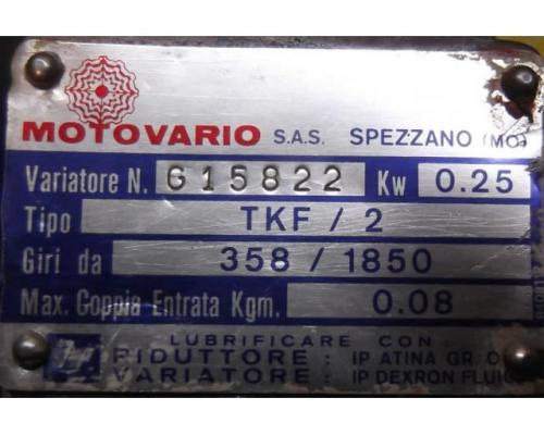 regelbarer Getriebemotor 0,25 kW 358-1850 U/min von MOTOVARIO – TKF/2 - Bild 4