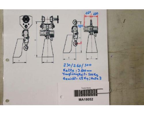 Kettenzug pneumatisch  500 kg von BroomWade – MLHI10A - Bild 9
