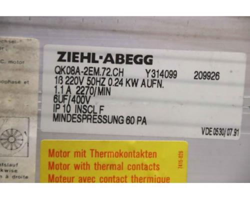 Lüfter Gebläse 0,24 kw 2270 U/min von Ziehl-Abegg – Qk08A-2EM.72.CH - Bild 4