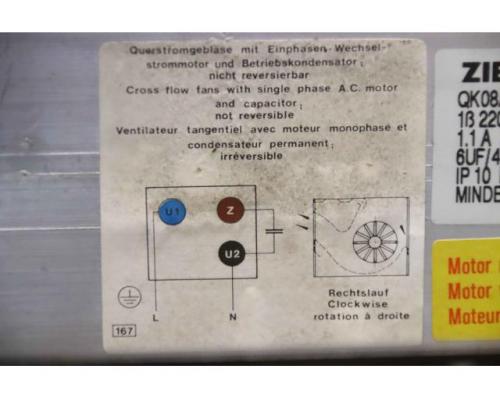 Lüfter Gebläse 0,24 kw 2270 U/min von Ziehl-Abegg – Qk08A-2EM.72.CH - Bild 5