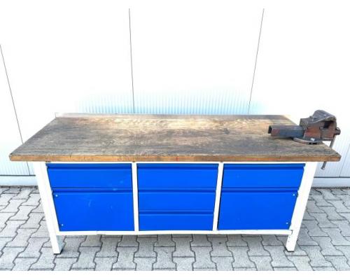 WERKBANK mit Schraubstock / Rau - 2Meter - Bild 1