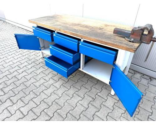 WERKBANK mit Schraubstock / Rau - 2Meter - Bild 2