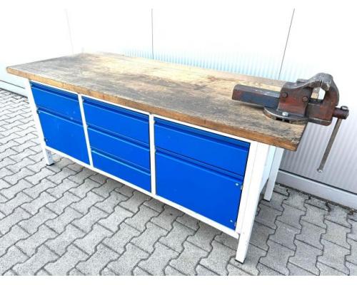 WERKBANK mit Schraubstock / Rau - 2Meter - Bild 4