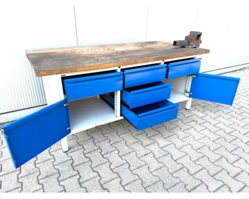 WERKBANK mit Schraubstock / Rau - 2Meter - Bild 5