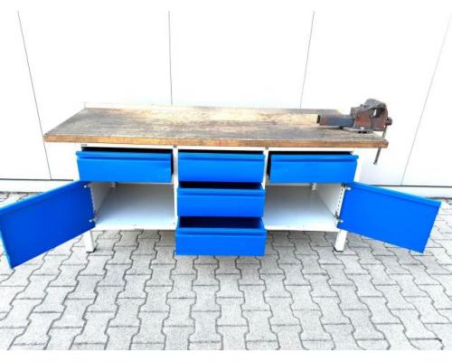WERKBANK mit Schraubstock / Rau - 2Meter - Bild 6