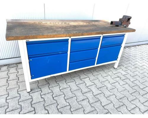 WERKBANK mit Schraubstock / Rau - 2Meter - Bild 8