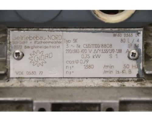 Getriebemotor 0,75 kW 136 U/min von Nord – SK 2080A-80 L/4 - Bild 5