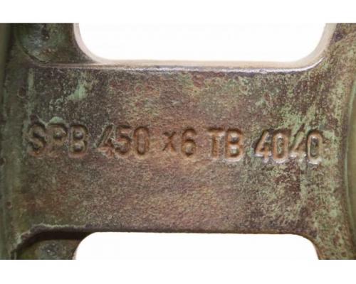 Keilriemenscheibe 6-rillig von Guss – SPB 450 x 6 TB 4040 (17 mm) - Bild 4