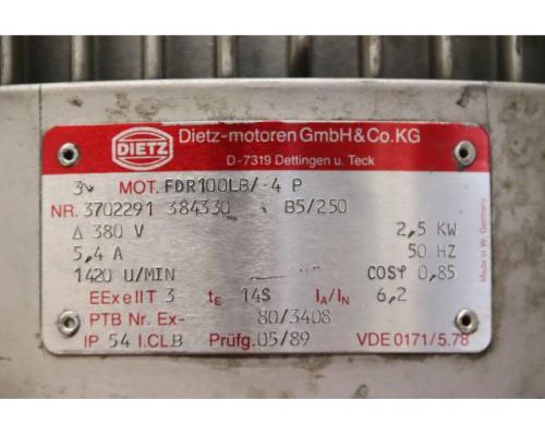 Elektromotor 2,5 kW 1420 U/min von Dietz – FDR100LB/ 4 P - Bild 4