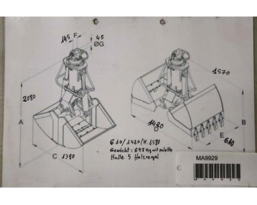 Zweischalengreifer von Atlas – E38  Breite 61 cm - Bild 8