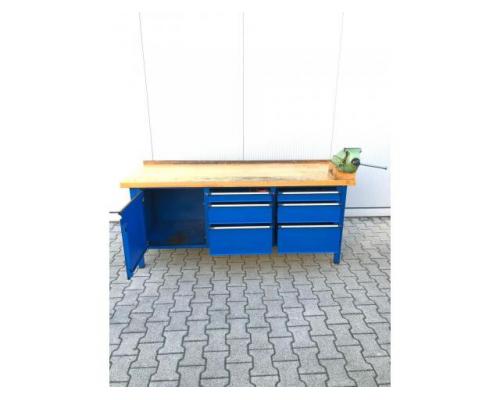 Werkbank 2-Meter mit Schraubstock (Leinen) - Bild 5