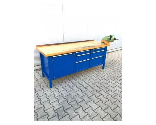 Werkbank 2-Meter mit Schraubstock (Leinen) - Bild 6