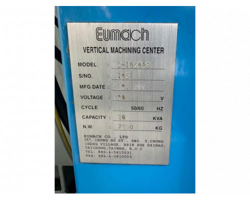 Vertikalbearbeitungszentrum / EUMACH MC 1050 P - Bild 6