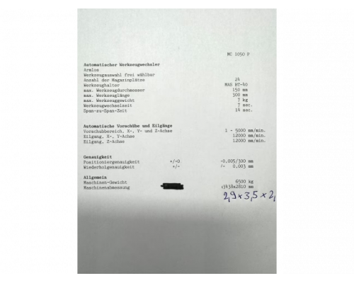 Vertikalbearbeitungszentrum / EUMACH MC 1050 P - Bild 7