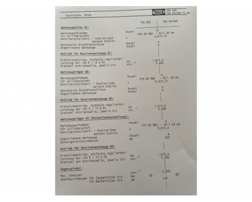 TRAUB TNS 65 D / 5 - Achs CNC Drehmaschine - Bild 4