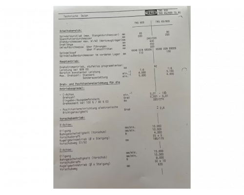 TRAUB TNS 65 D / 5 - Achs CNC Drehmaschine - Bild 6