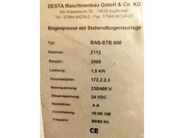 Desta BAS-STB 600 Stehendbogen-Pressauslage - 3