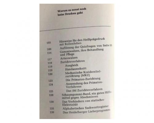 Heidelberg OHT Handbuch "Winke für den Maschinenmeister" - Bild 3