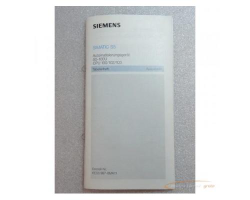 Siemens 6ES5997-8MA11 Tabellenheft für Automatisierungsgerät S5-100U CPU - Bild 1