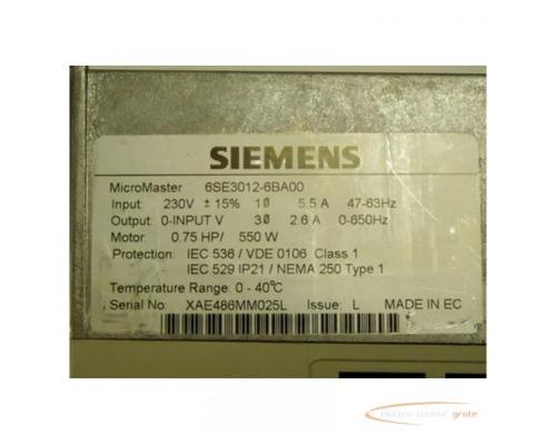 Siemens 6SE3012-6BA00 Micromaster - Bild 3