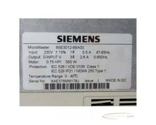 Siemens 6SE3012-6BA00 Micromaster - Bild 3