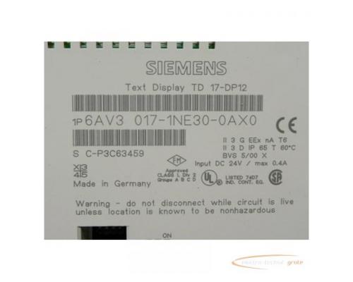 Siemens 6AV3017-1NE30-0AX0 Textdisplay TD 17-DP12 - Bild 2