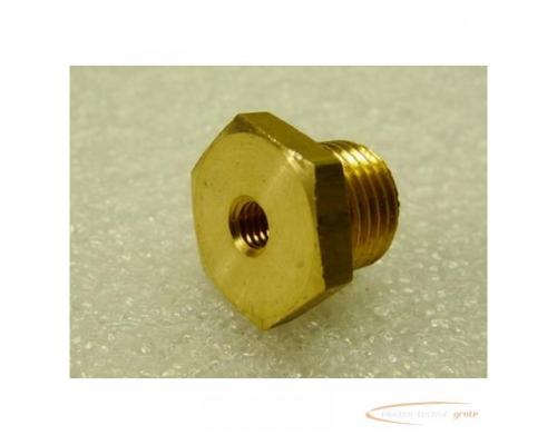 Reduziernippel 1/4" - M5 Messing VPE= 10 Stück