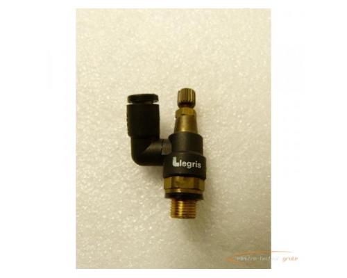 Legris 7045 Drosselrückschlagventil Abluftdrosselung schwenkbar M10 NW6