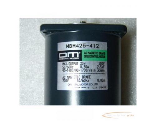 Oriental Motor MBM425-412 AC Magnetic Brake Speed Control Motor - Bild 3