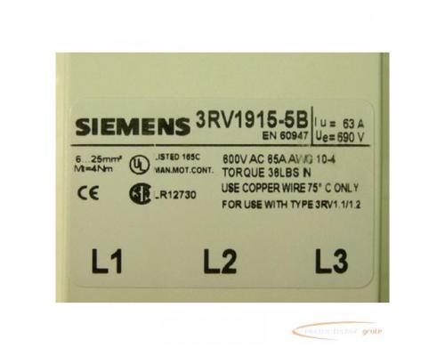 Siemens 3RV1915-5B 3-Phasen Einspeiseblock - Bild 2