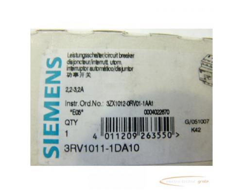 Siemens3RV1011-1DA10 Leistungsschalter -ungebraucht- in orginal Verpackung - Bild 2