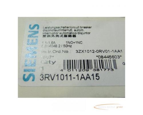Siemens 3RV1011-1AA15 Leistungsschalter -ungebraucht- - Bild 2