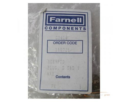 Farnell 150726 SDE9PTD - Stecker Economy D EMV Lötkelch 9POL VPE = 3 Stück - Bild 2